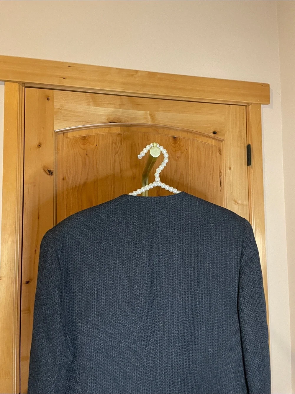 Vintage Christian Dior Women’s Dark Gray Collarless Blazer Size 12 (us size 8)